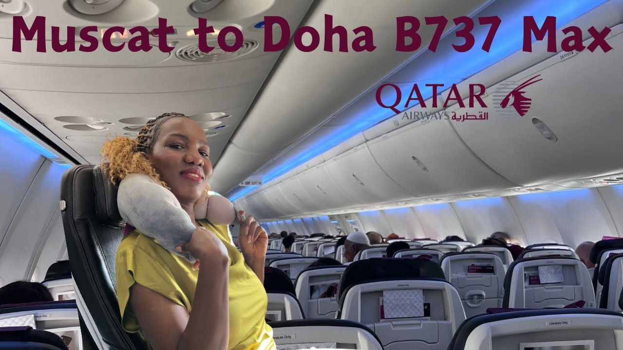 Рейс из Маската, Оман, в Доху, Катар | Boeing 737 Max 8 | Взлет и посадка Qatar Airways