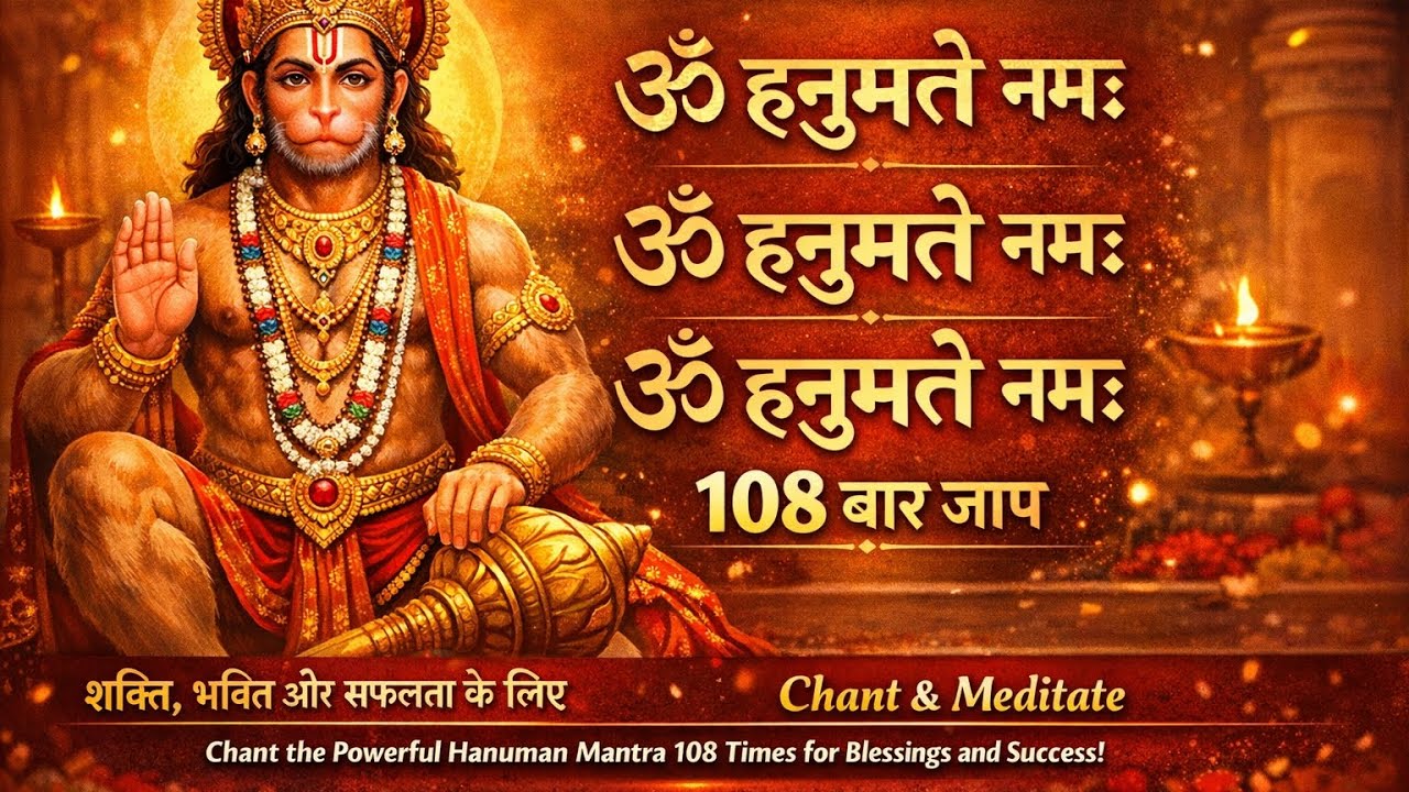 🔥 मंगलवार विशेष – हनुमान भक्ति का दिन 🔥शक्ति, साहस और सफलता पाने के लिएआज करें पावन मंत्र जाप 🙏