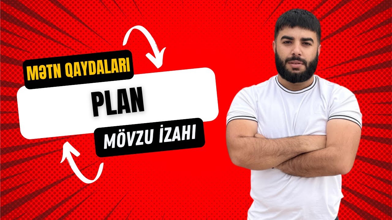 Mətn qaydalarının izahı: PLAN