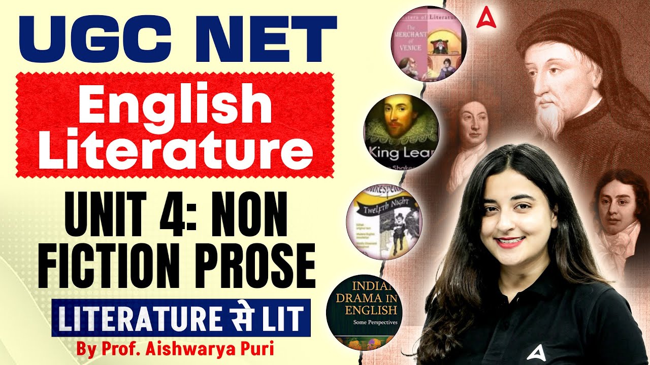 UGC NET English NON FICTION PROSE | UGC NET English Literature Unit 4 By Aishwarya Ma'am