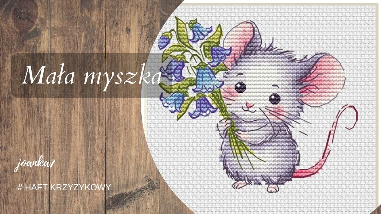 Mała myszka #haftkrzyżykowy