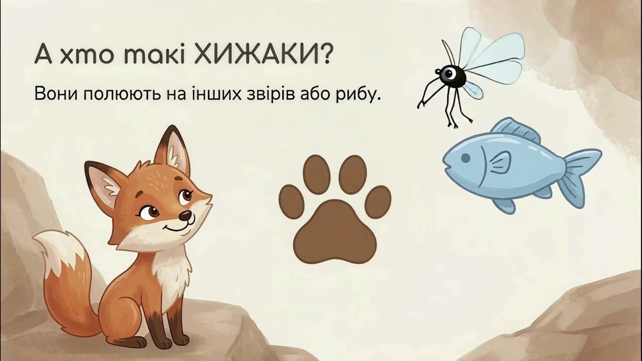 Травоїдні і хижі тварини  Заняття для дітей дошкільного віку Природа