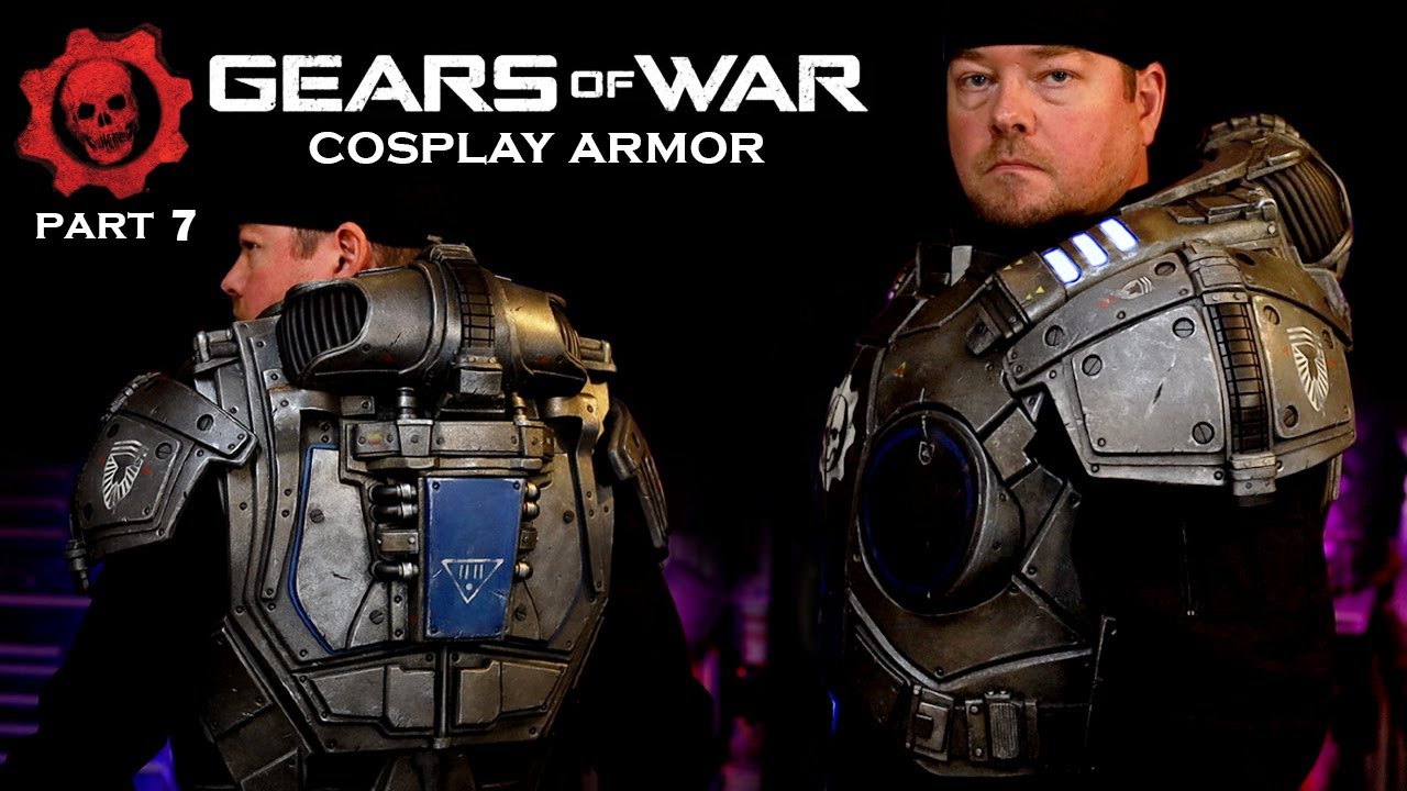 How to Make Gears of War Cosplay Armor - Free Foam Templates - Marcus Fenix Chest - Part 7