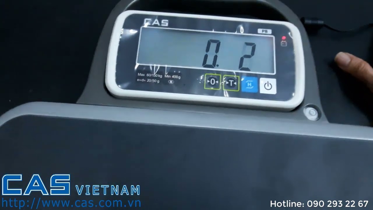 Cân bàn điện tử CAS PB: Hướng dẫn calib theo phần trăm