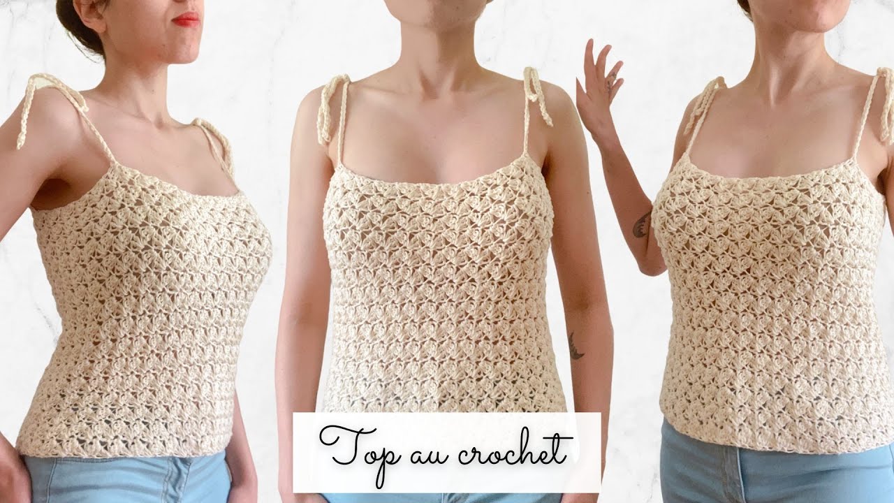 Comment faire un TOP au crochet SANS COUTURE ? Facile et Rapide - Toutes tailles ⭐️