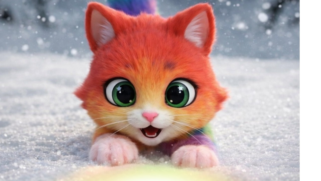 He Fell Into the Snow… and Woke a Giant Below! | Rainbow Cat Winter Adventure