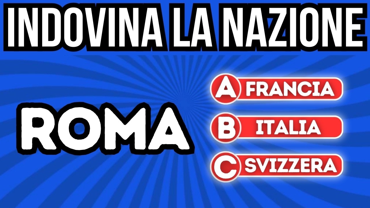 Indovina la Nazione dalla Capitale | Quiz Bandiere