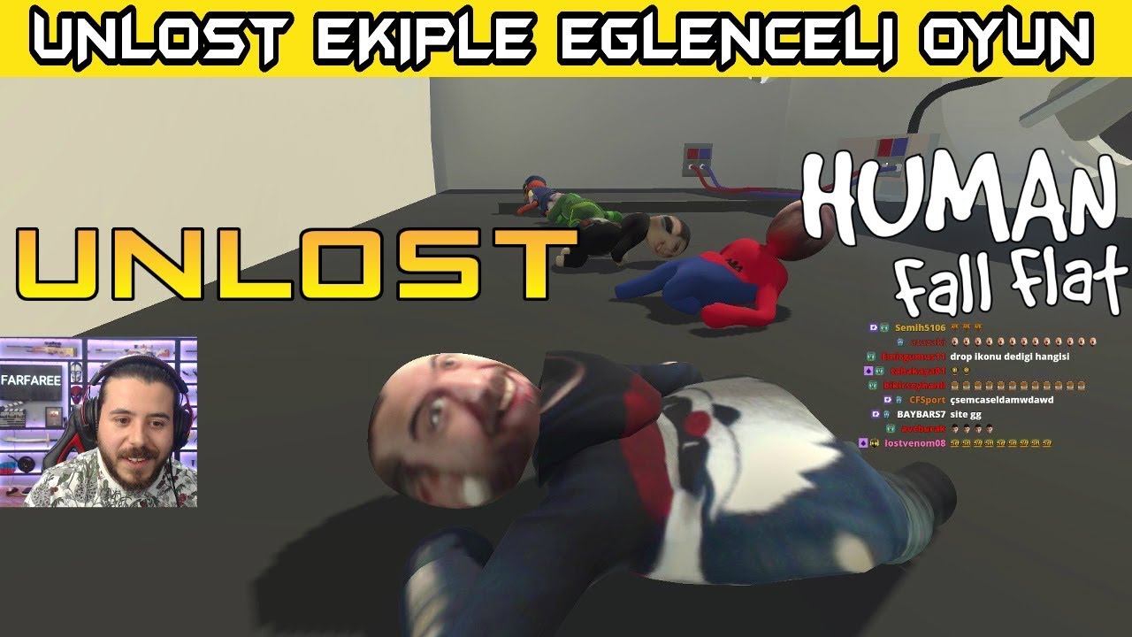 UNLOST TAM EKİP YENİ EĞLENCELİ OYUN HUMAN FALL FLAT OYNUYOR (02.12.2017)