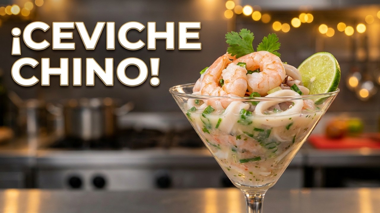 CEVICHE CHINO DE LANGOSTINO CALAMAR, PULPO A LA PARRILLA - PERU FUSION, AL SABOR DEL CHEF PERU