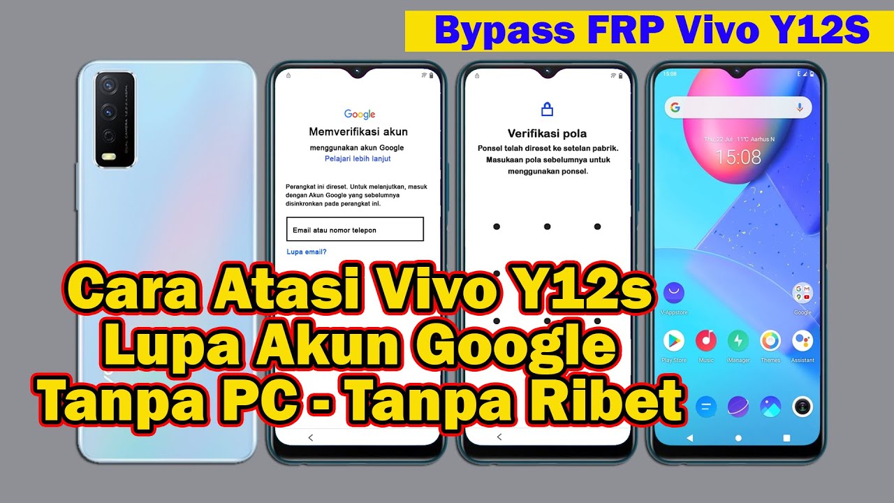 Bypass frp Vivo y12s - Cara atasi Vivo Y12s Lupa akun Google tanpa PC trik terbaru 2026