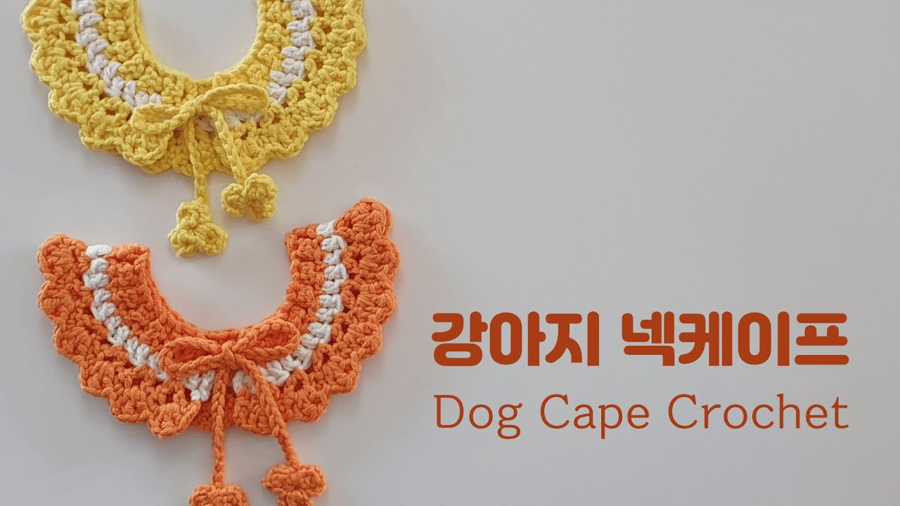 강아지 넥케이프 코바늘 뜨기 | How to Crochet A Dog Cape