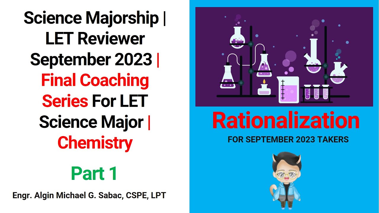 Science Majorship | LET Reviewer September 2023 | Final Coaching LET Science Major | Chemistry 1