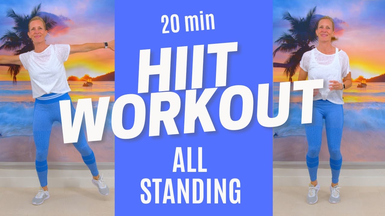 20 Minute Fat Burning HIIT Workout at Home | NO EQUIPMENT, NO FLOOR