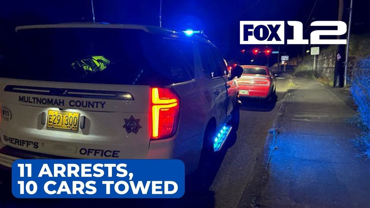 11 arrests, 10 cars towed in 2nd night of crackdown on street takeovers in Portland