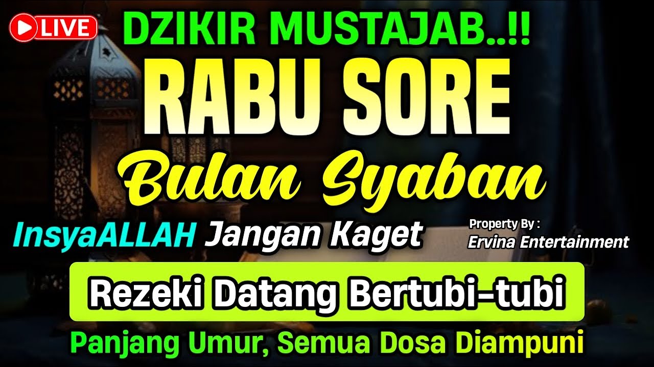 DZIKIR SORE HARI RABU MUSTAJAB..!! Doa Pembuka Pintu Rezeki dari Segala Penjuru | DZIKIR SORE