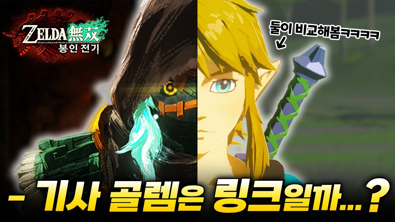 기사골렘 하고 링크를 비교해봤습니다ㅋㅋㅋㅋ [젤다무쌍 봉인전기]