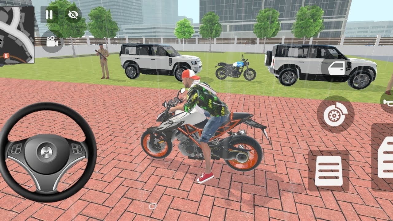 🎮Franklin order by 2️⃣ defender and 1️⃣ Royal 👑 Enfield in indian 🇮🇳 theft auto simulator 🎮