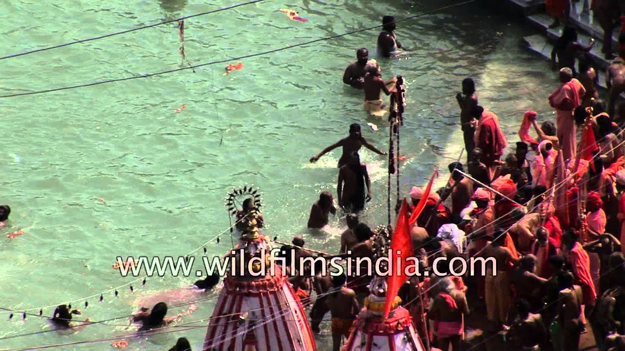 Pilgrims take holy dip in river Ganges: Haridwar