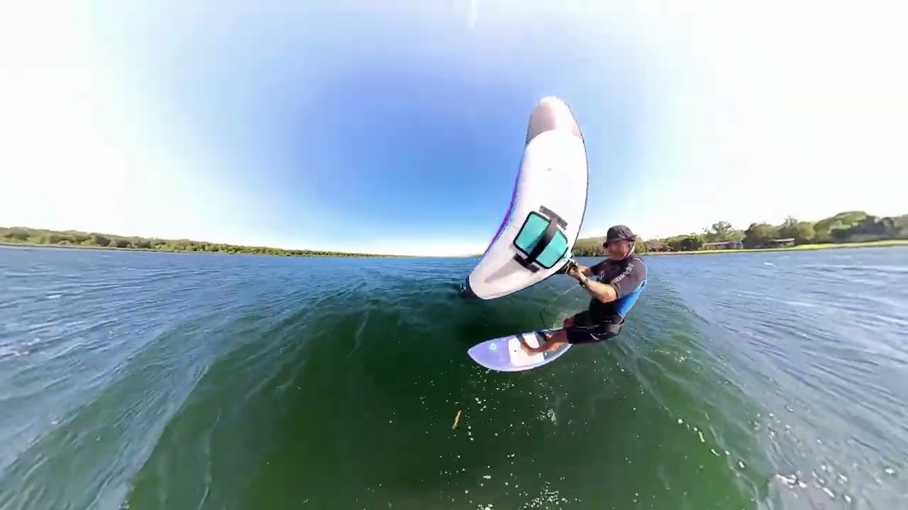 Lake Kununurra Wingfoiling Gybe Practice
