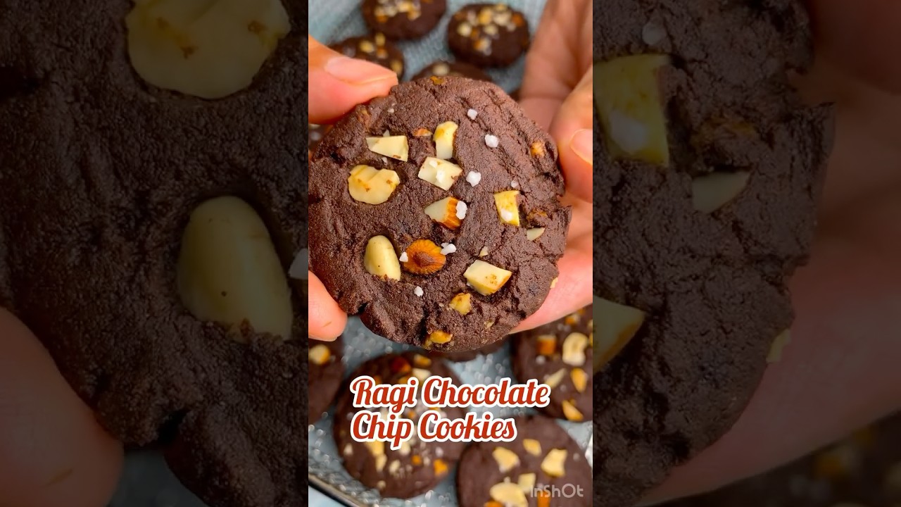 Ragi Double Chocolate Chip Cookies!! 🤤🤤 A gluten-free treat for chocolate lovers! 😋🫶🏻
