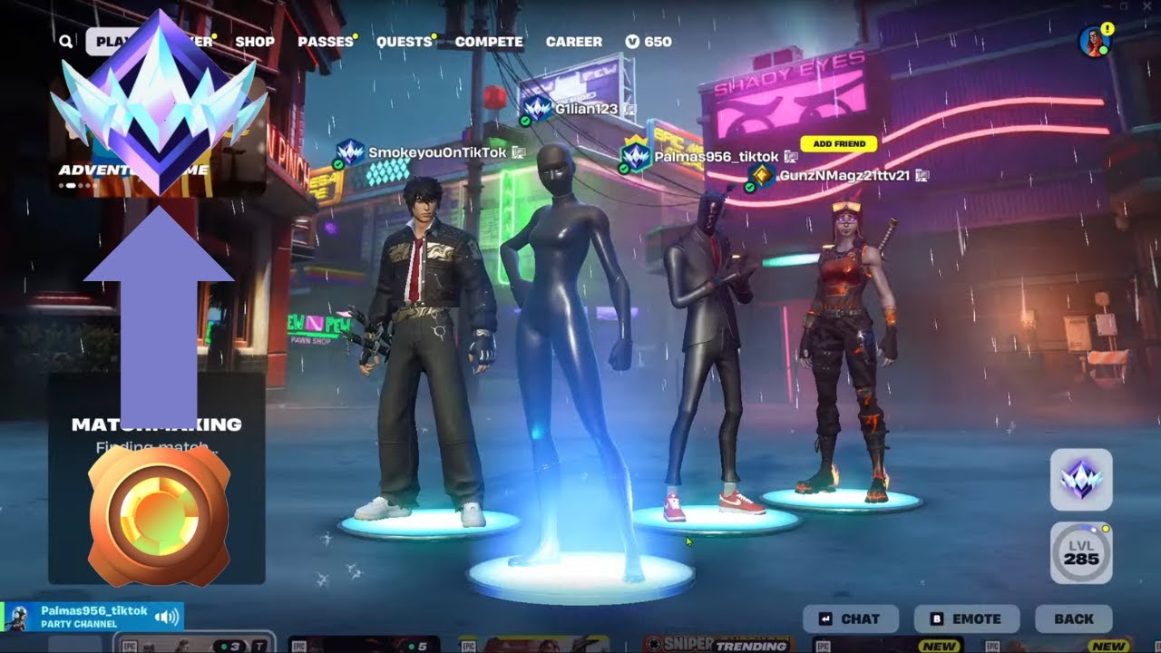 Ranking up in the new Fortnite season