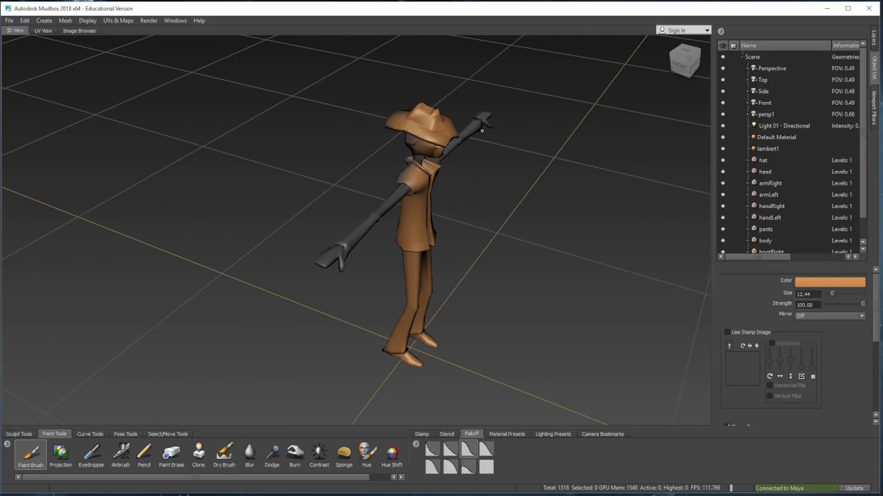 Quick Intro to Painting Textures in Mudbox