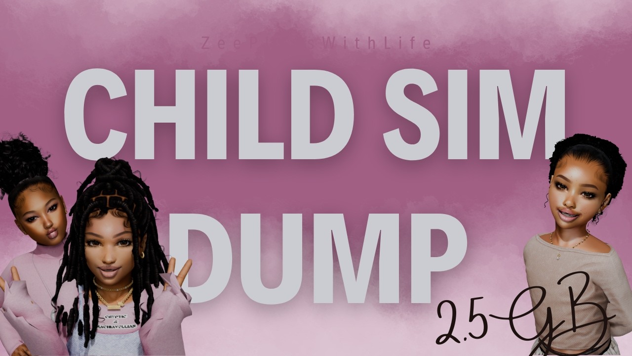 100+ ITEMS THE  SIMS 4 URBAN Black CHILD SIM DUMP | CC FOLDER DOWNLOAD
