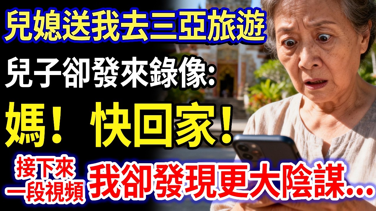 我68歲，兒媳送我去三亞旅遊，兒子卻發來錄像：媽！快回家！接下來一段視頻，我雙腿發軟原來...#家庭故事 #感人故事 #家庭倫理 #生活經驗 #真實生活#情感故事