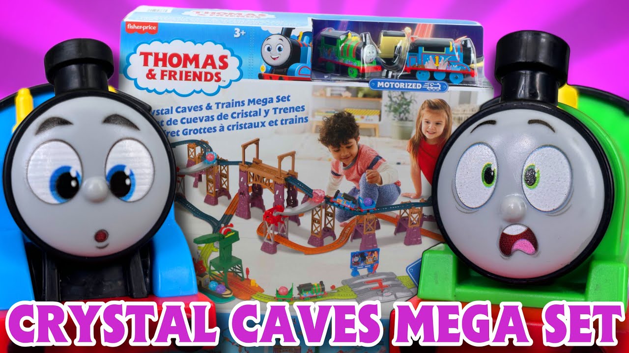 &iexcl;LA PISTA M&Aacute;S GRANDE DE THOMAS! CRYSTAL CAVES MEGA SET UNBOXING || PeterSam24