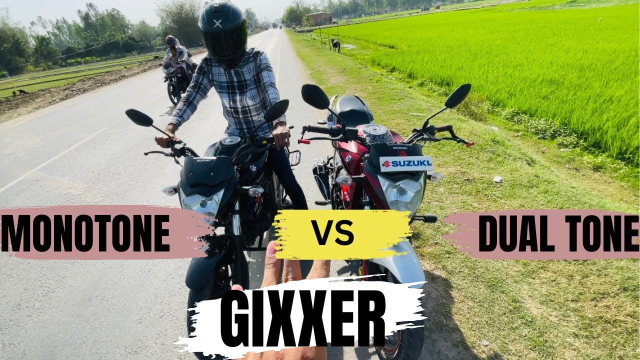 GIXXER MONOTONE VS DUAL TONE  | DRAG RACE | 0 TO 100 TEST