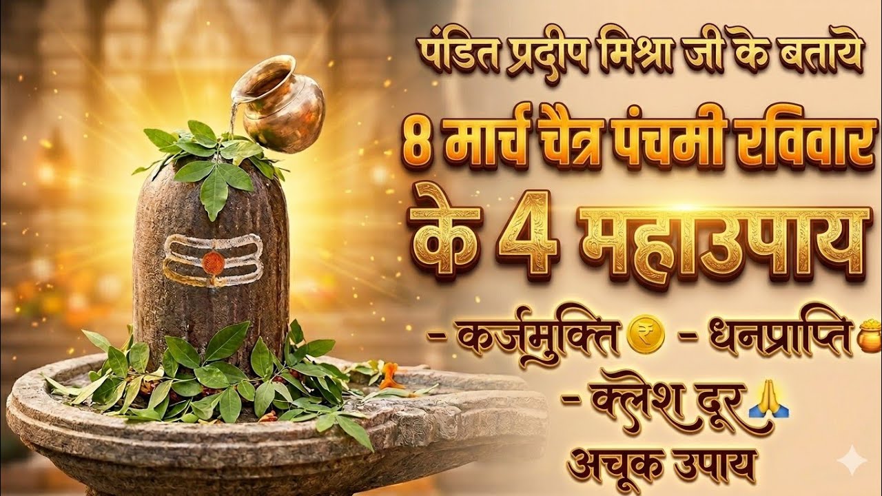 8 मार्च चैत्र पंचमी रविवार की 5 महाउपाय प्रदीप मिश्रा जी के बताएं यहां देखें 