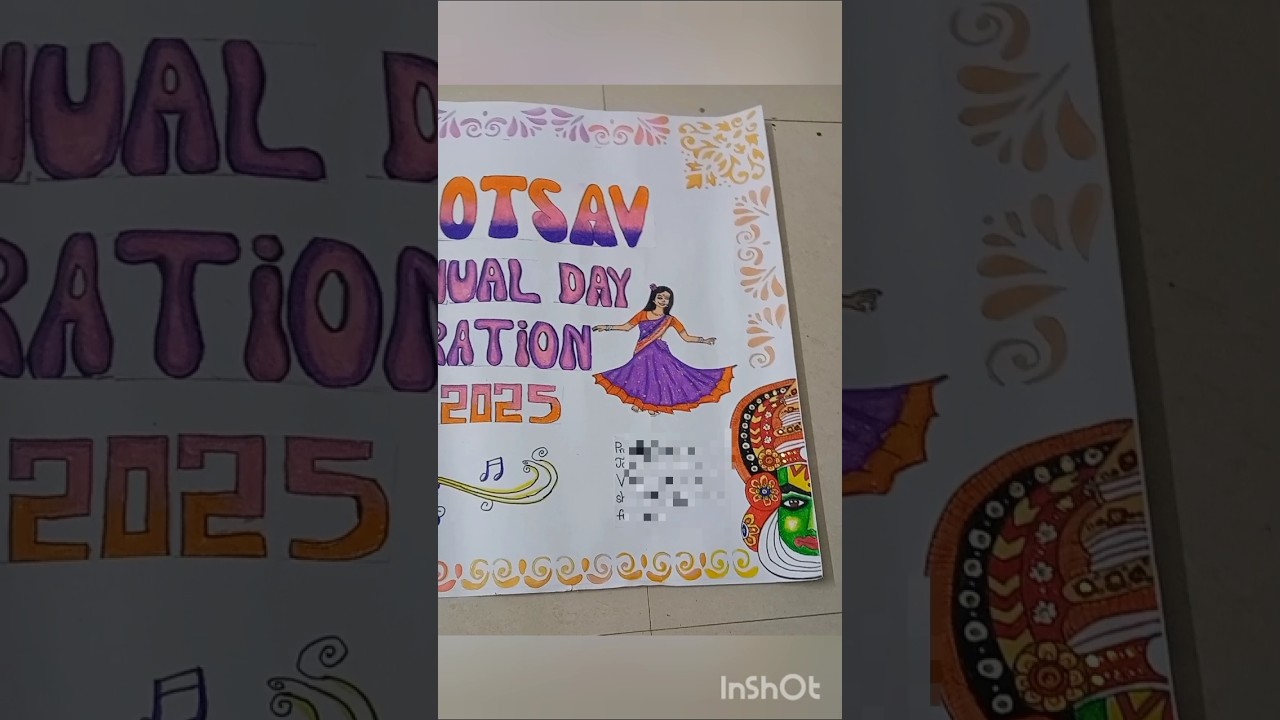 Annual day chart making #school  #schoollife  #annualday