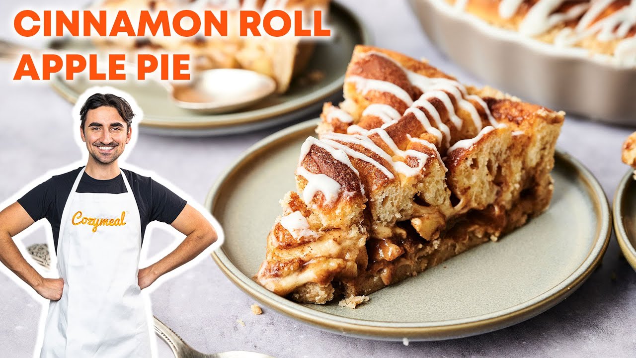 Cinnamon Roll Apple Pie Recipe 🍎🥧 The Ultimate Fall Dessert!