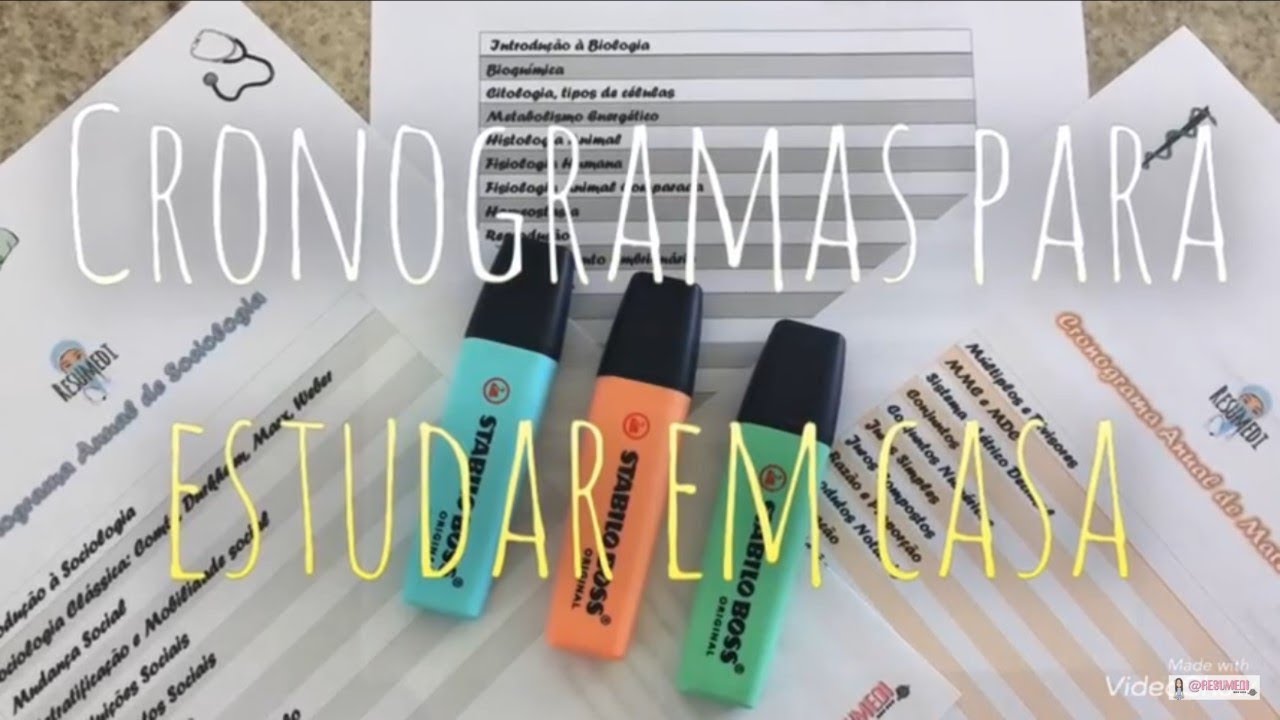 ESTUDAR EM CASA | ASSUNTOS E CRONOGRAMAS