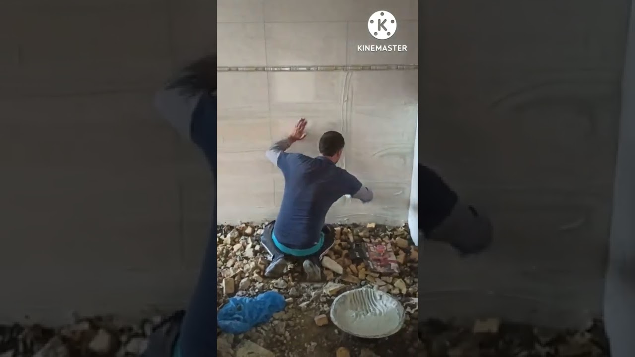 شاهد كيف تضبط شربت الجدران مع علي العراقي خلفه سيراميك ومرمر 07811551044