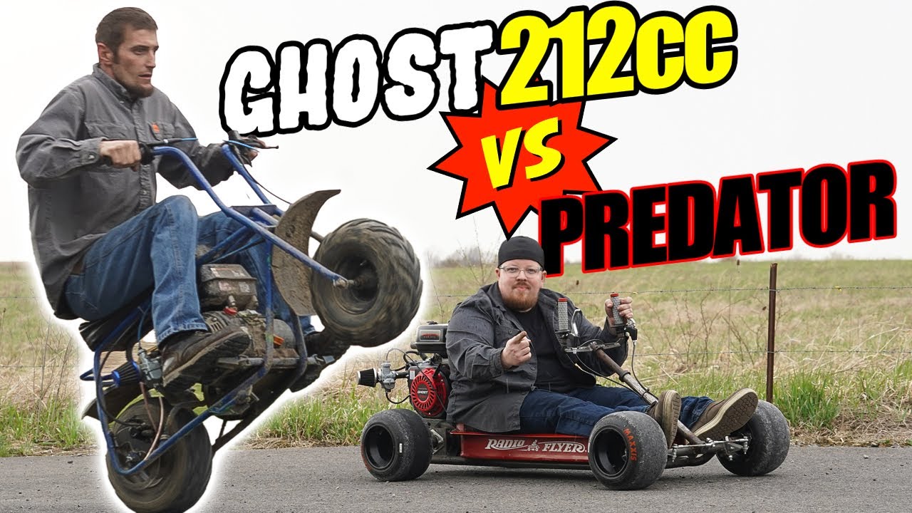 NEW Predator Ghost GoKart vs Stage One 212cc MiniBike!