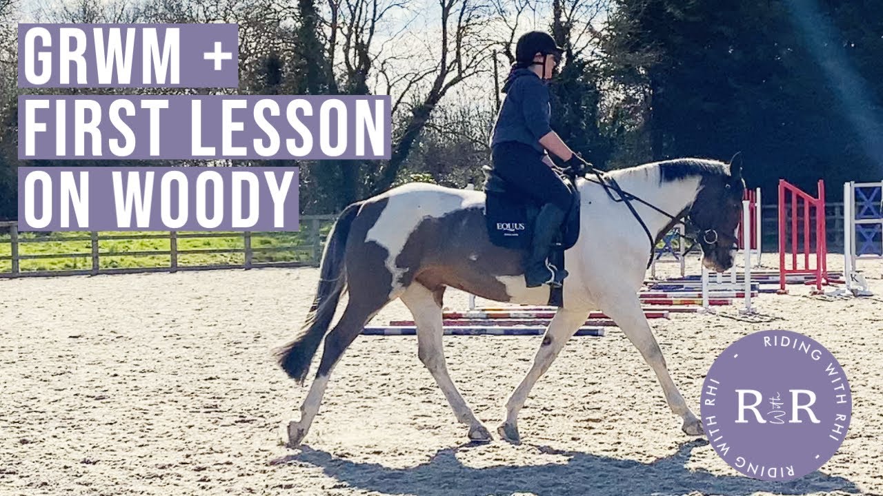 Tack Up And Ride With Me - First Lesson On Woody | Riding With Rhi - UK Equestrian YouTuber