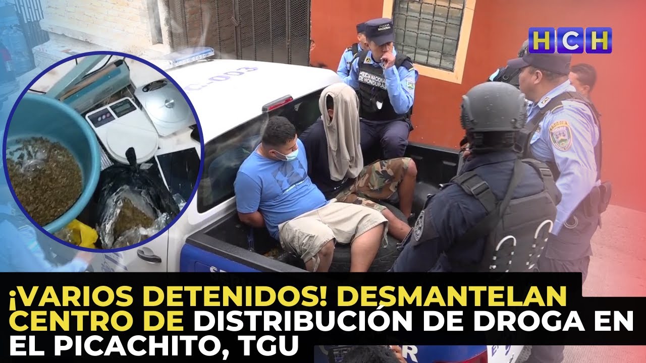 ¡Varios detenidos! Desmantelan centro de distribución de droga en El Picachito, TGU