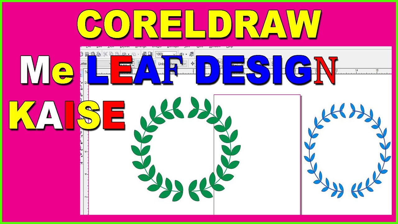 Coreldraw Me Round Leaf Design Kaise Banaye || How to round leaf design in Coreldraw in hindi