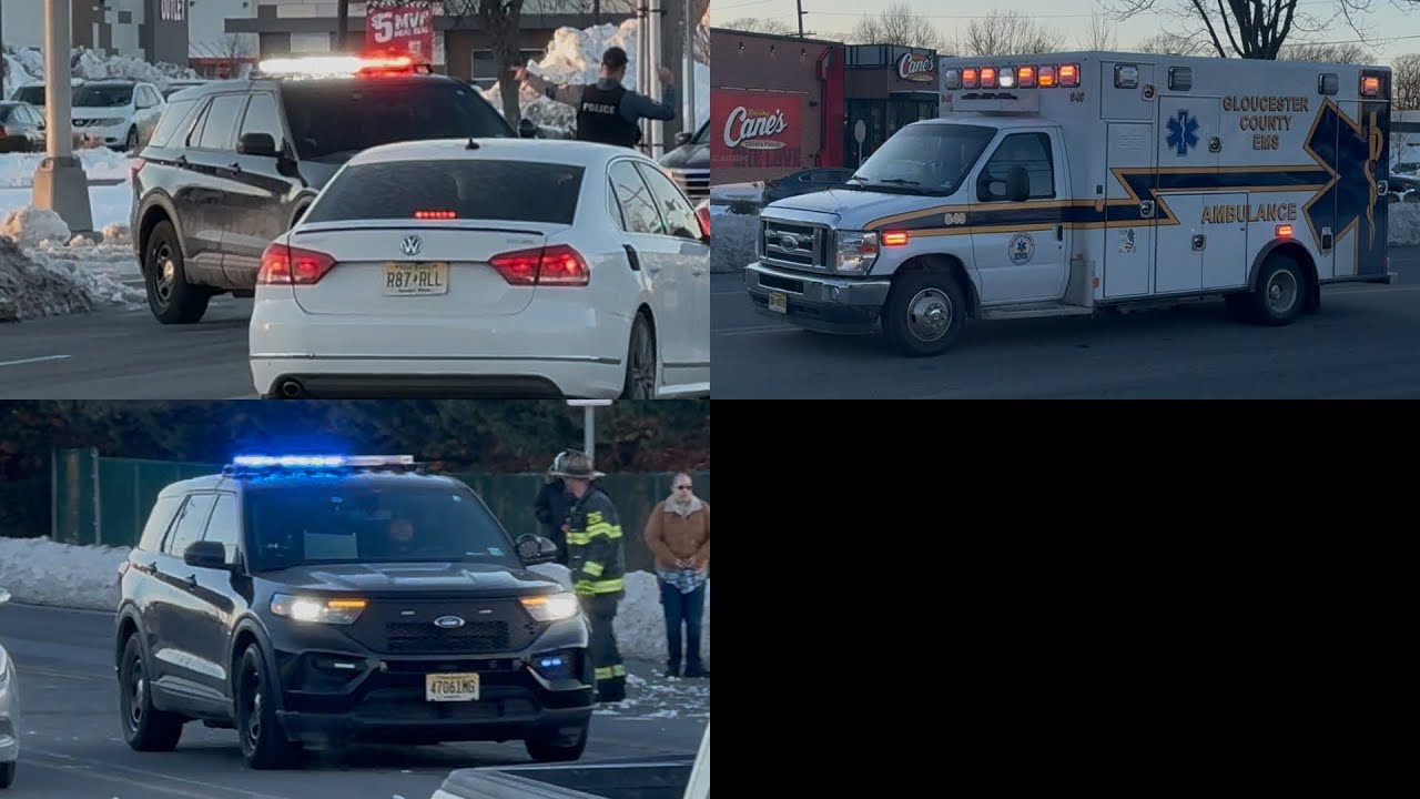 Glassboro Police x2 and Gloucester County EMS BLS 26 Responding 