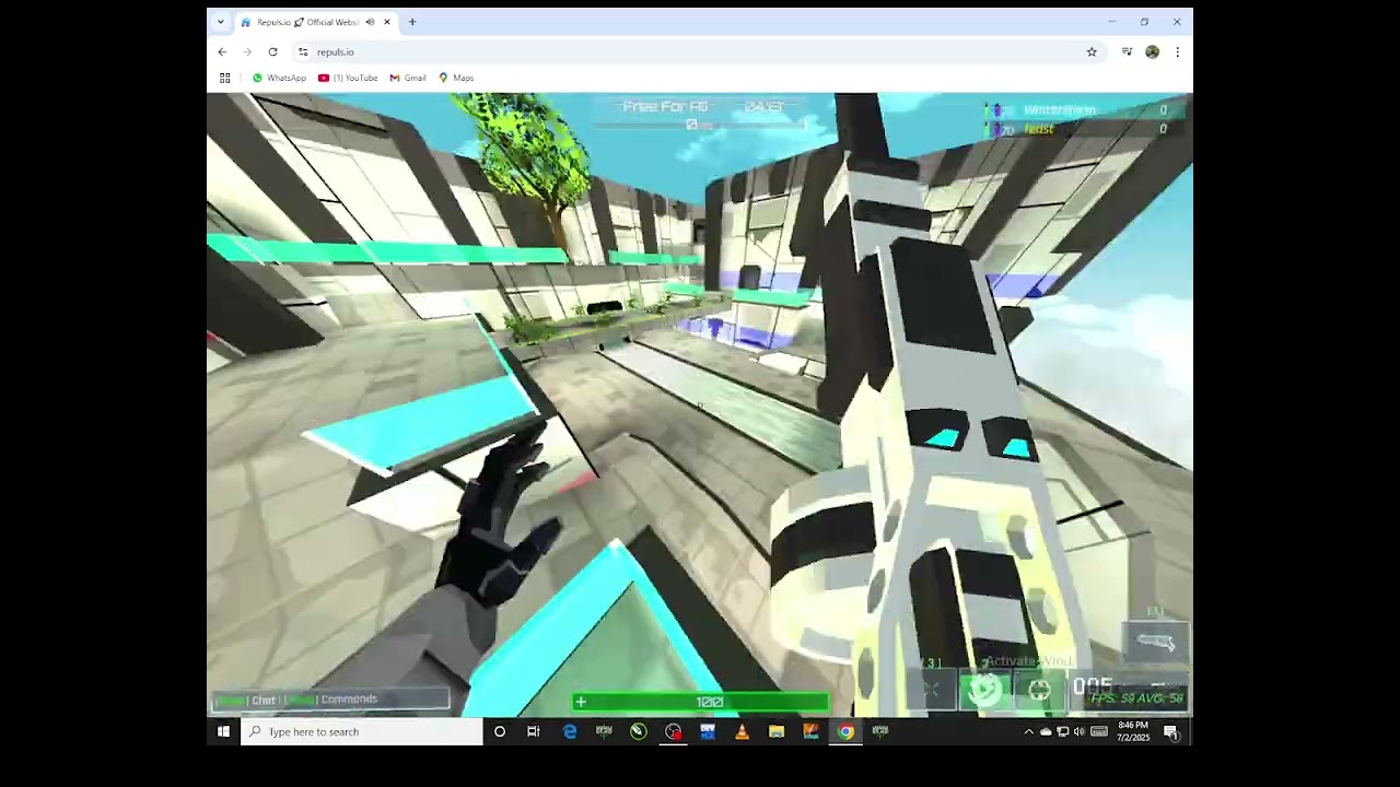 Laggy 1v1 with winterstorm Repuls.io #gameplay