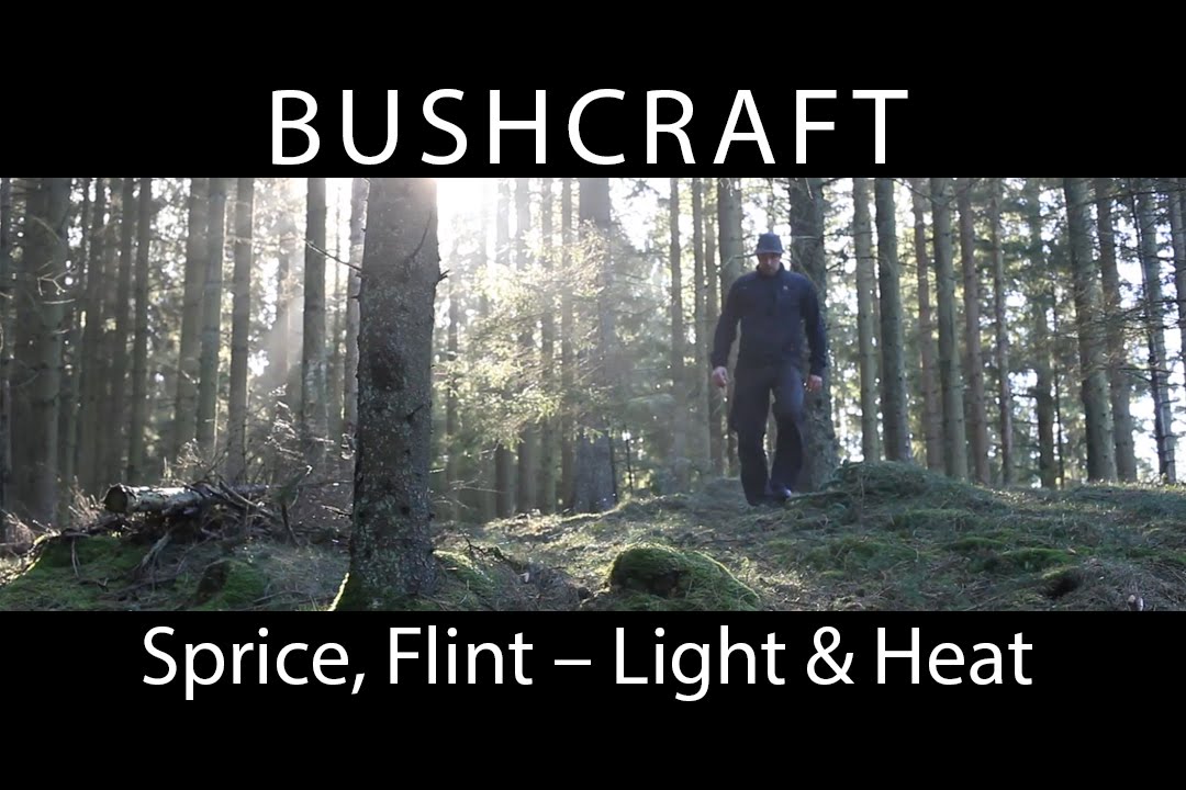 No Tool Bow Drill (Survival) Spruce tree, spruce roots and flint.