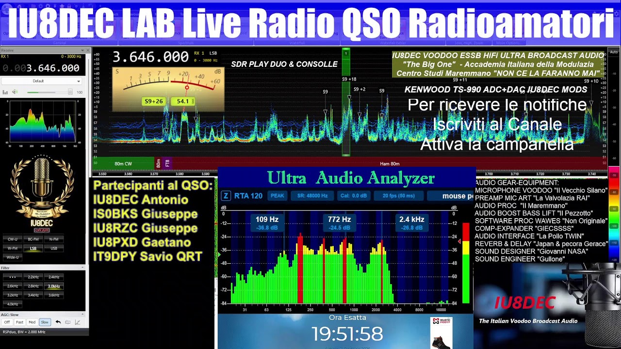 Radioamatori QSO  3.646 MHz 21/02/2026 #ESSB #Audio #HiFi #Voodoo #Broadcast #HAM #RADIO #Live