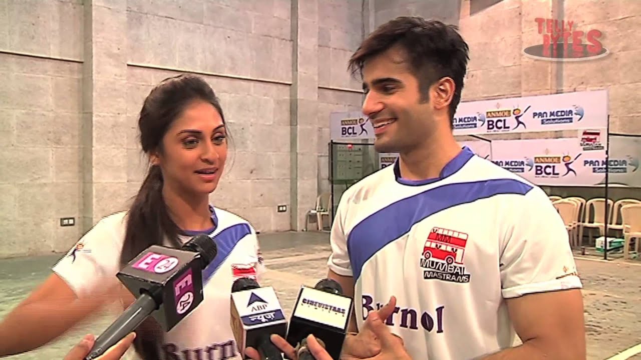 Karan and Krystle After Winning the Match for Mumbai Mastrams