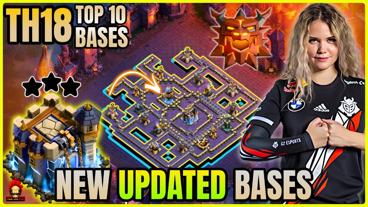NEW UPDATED TOP 10 TOWNHALL 18 BASE ! BEST TH18 LEGEND BASES WITH LINK ! ANTI 2 STAR TH18 WAR BASE