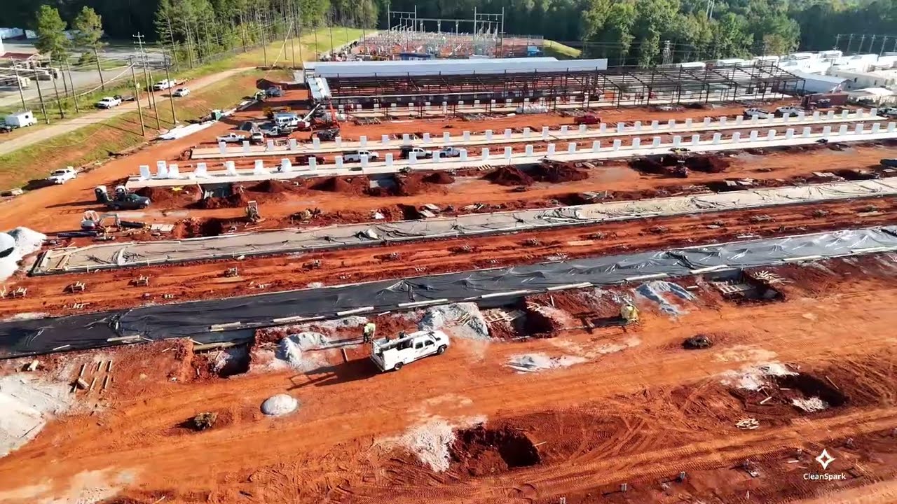 Early October Progress at CleanSpark's Bitcoin Mining Facility Expansion in Sandersville, GA