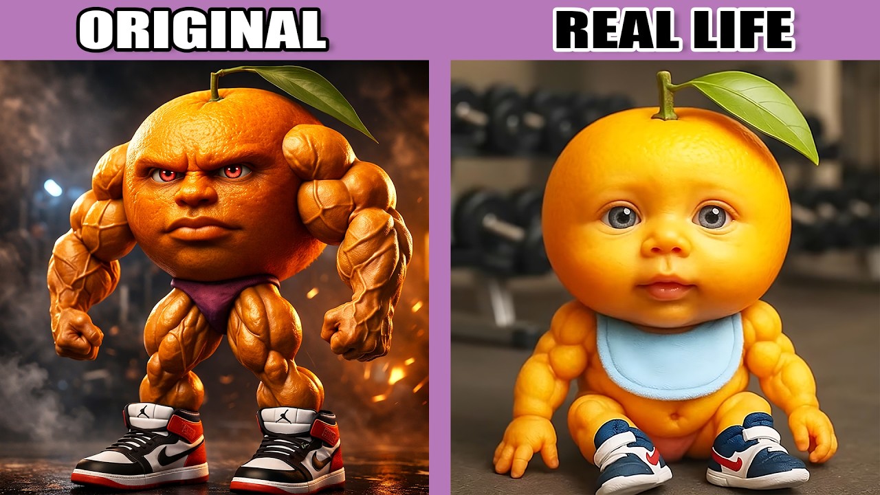 What Happened to Udin Din Din Din Dun Baby ?! 🍊 | Brainrot Animation | Original vs Real Life