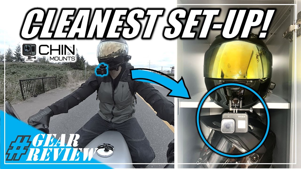 BEST GoPro Mount for Motorcycle Helmet - CHIN Mount Install & Review for Shoei RF 1200