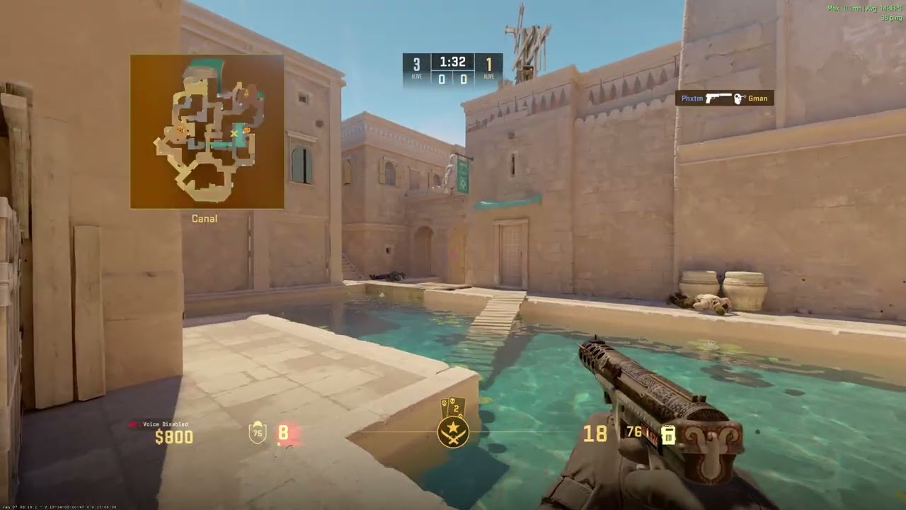 Casual CS2 - Anubis Pistol Round Ace with 8 HP