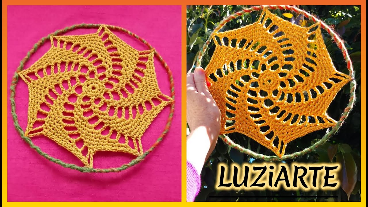 PAP🚣‍♀️Atrapasueños a Crochet/Ganchillo en ESPIRAL😵‍💫  Dreamcatcher Spiral🍥1/2